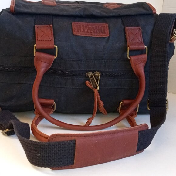 DULUTH TRADING CO XL Heavy-Duty Canvas and Leather Duffle Bag Carry-on Weekender - Picture 11 of 15